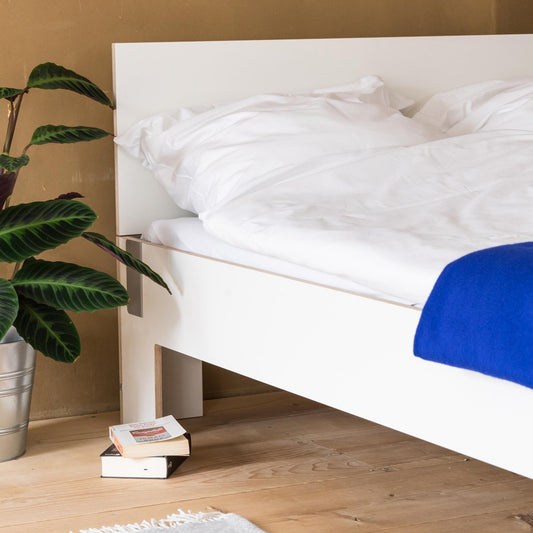 Moormann Tagedieb Bett mit Kopfteil Weiß