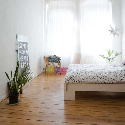 Siebenschläfer Doppelbett 140x200cm Weiß