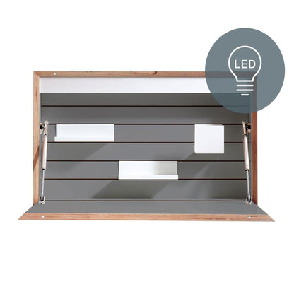 Flatbox LED Wandsekretär mit An/Aus Schalter Schwarz