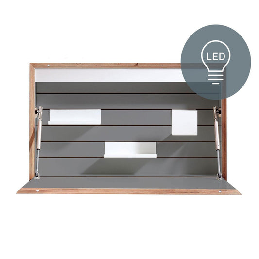 Flatbox LED Wandsekretär mit An/Aus Schalter Schwarz