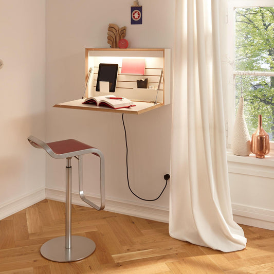 Flatbox LED Wandsekretär mit An/Aus Schalter Schwarz