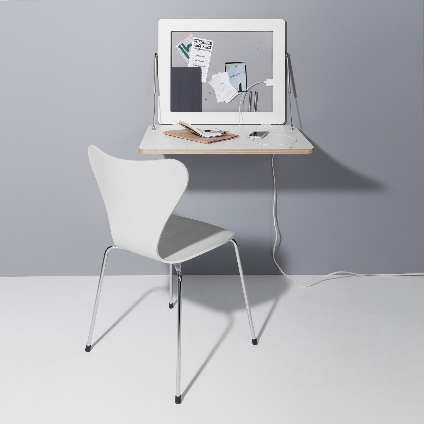 Flatframe Wandsekretär Weiß