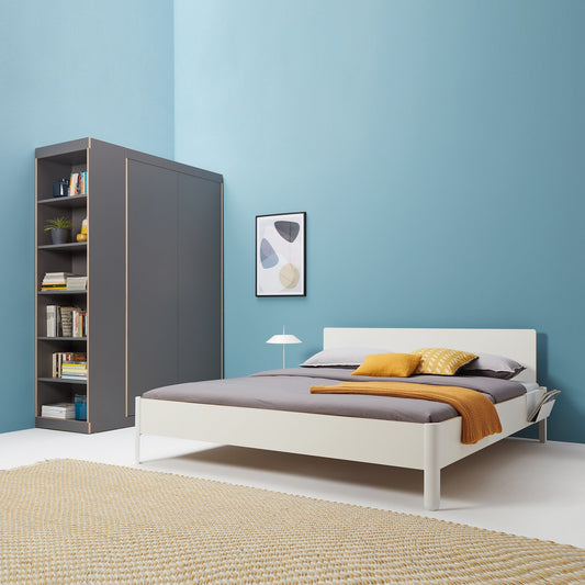 Nait Doppelbett mit Kopfteil 160x200cm Weiß