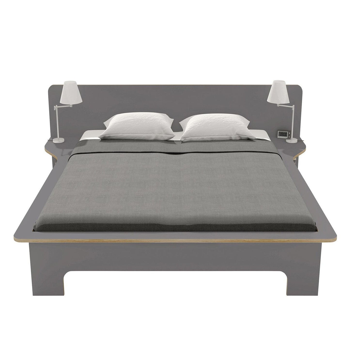 Plane Doppelbett 160x200cm Anthrazit