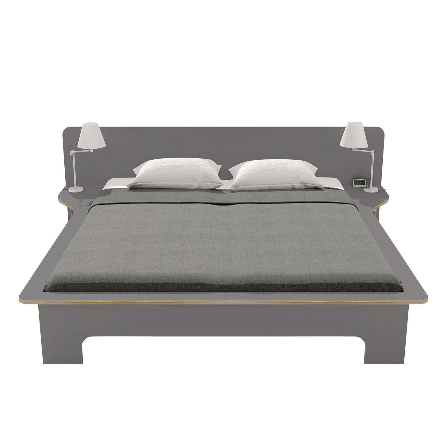 Plane Doppelbett 180x200cm Anthrazit