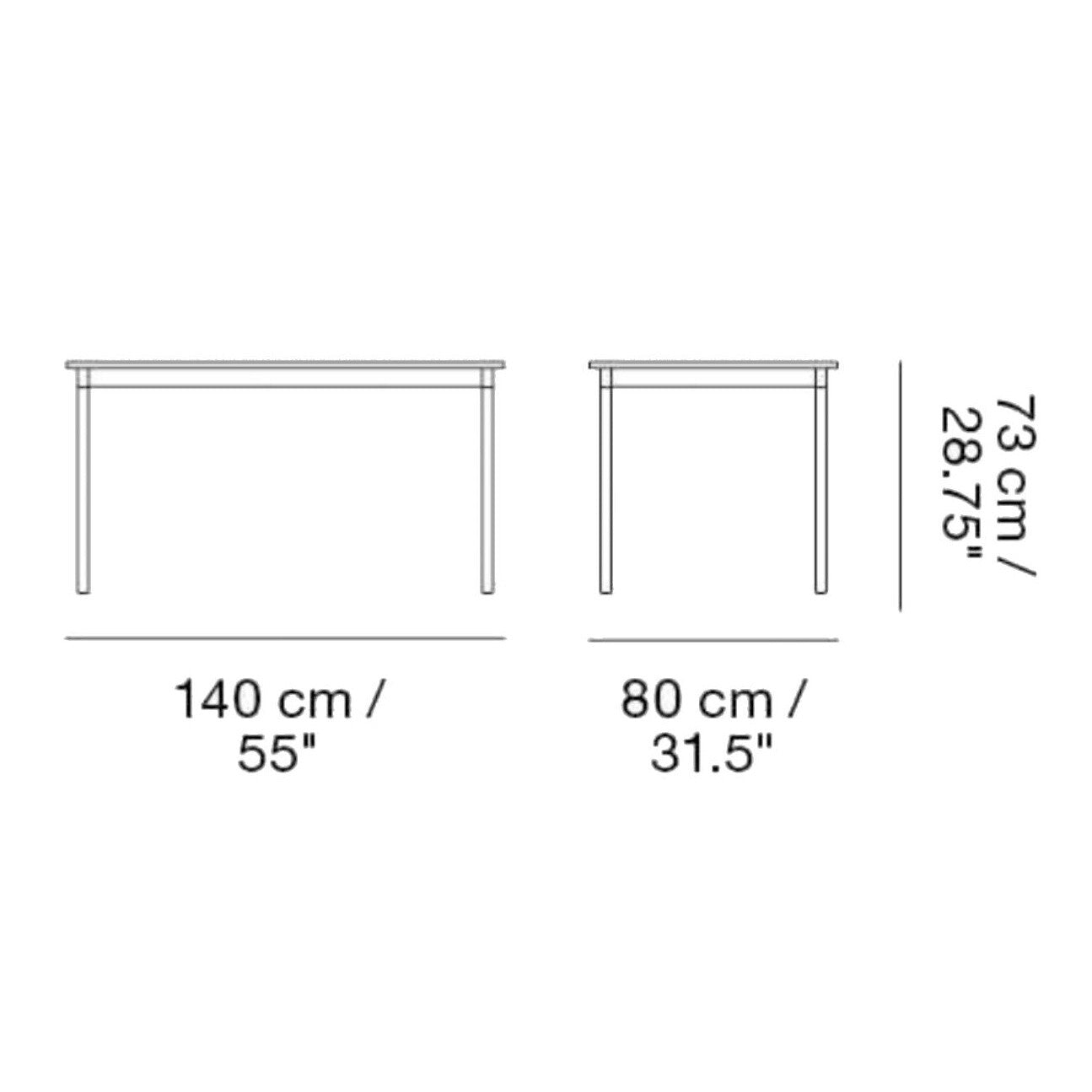 Base Tisch 140x80cm Schwarz