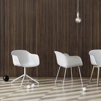 Fiber Chair Armlehnstuhl mit Holzgestell Recycelt