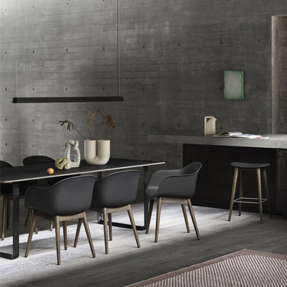 Fiber Chair Armlehnstuhl mit Holzgestell Recycelt Natur