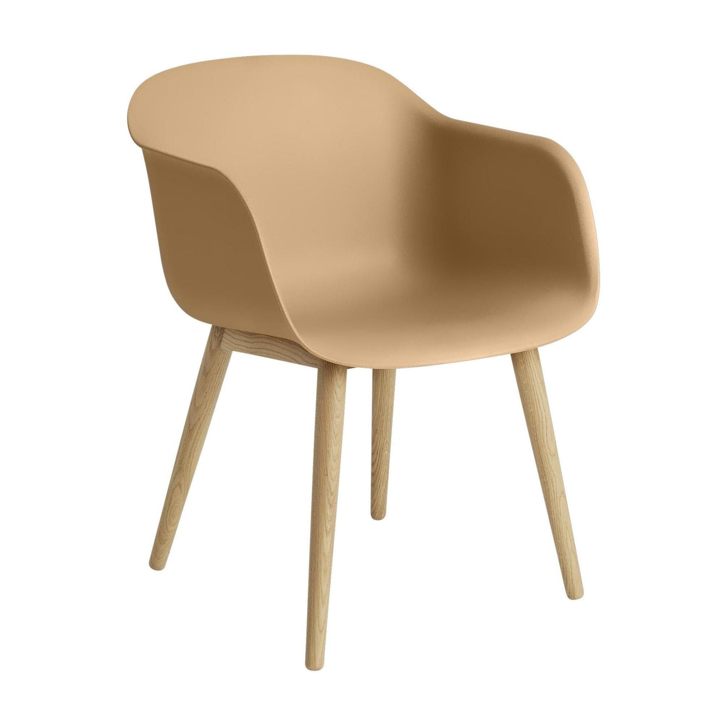 Fiber Chair Armlehnstuhl mit Holzgestell Recycelt