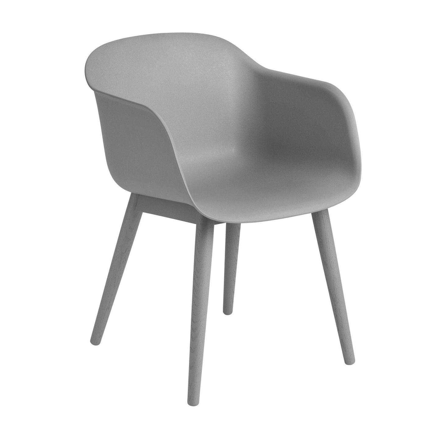 Fiber Chair Armlehnstuhl mit Holzgestell Recycelt