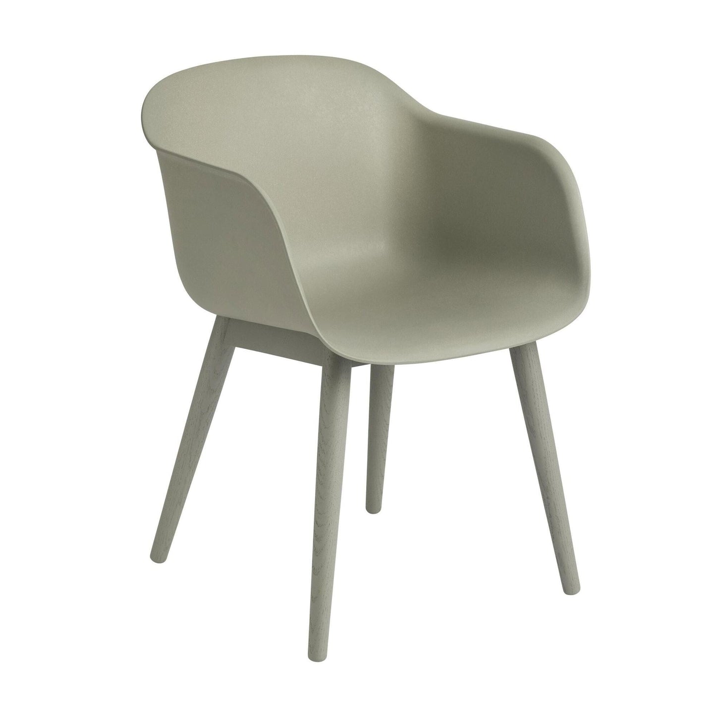 Fiber Chair Armlehnstuhl mit Holzgestell Recycelt