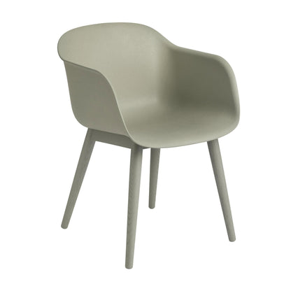 Fiber Chair Armlehnstuhl mit Holzgestell Recycelt