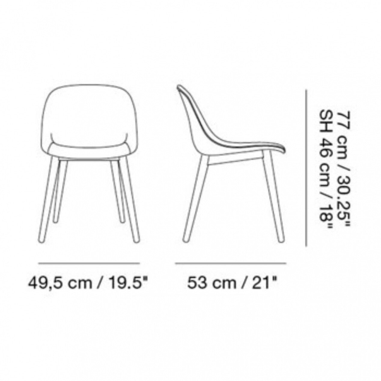 Fiber Chair Gestell Eiche Recycelt