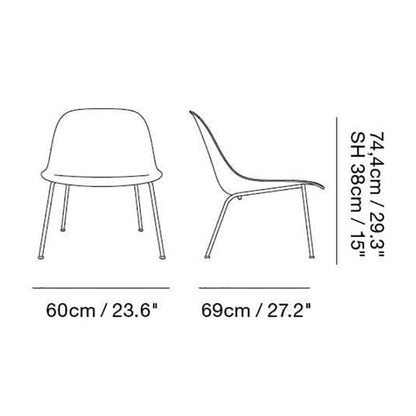Fiber Lounge Stuhl Stahlgestell