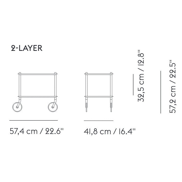 Flow Outdoor Servierwagen 57,4x56,8x41,8cm Taupe