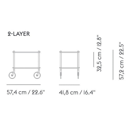 Flow Outdoor Servierwagen 57,4x56,8x41,8cm Taupe