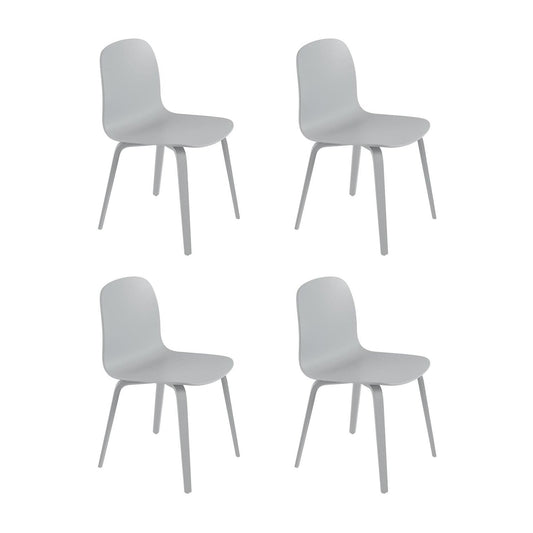 Visu Stuhl mit Holzgestell 4er Set
