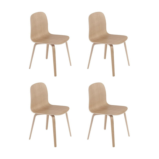 Visu Stuhl mit Holzgestell 4er Set