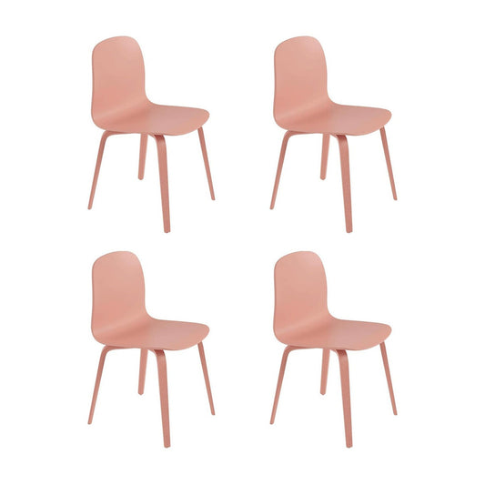 Visu Stuhl mit Holzgestell 4er Set