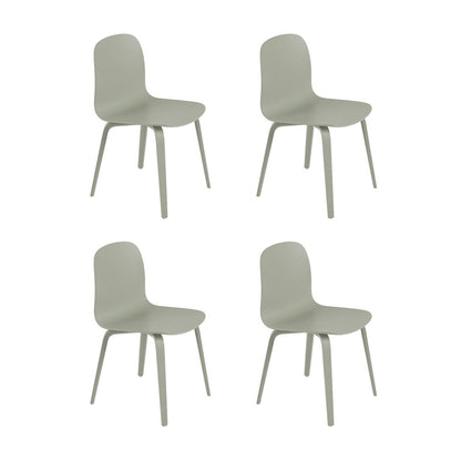 Visu Stuhl mit Holzgestell 4er Set
