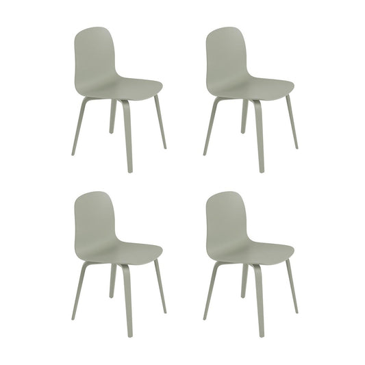 Visu Stuhl mit Holzgestell 4er Set