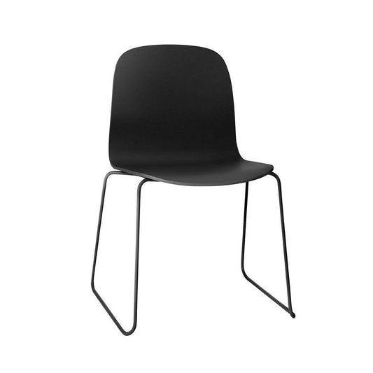 Visu Stuhl mit Kufengestell Schwarz