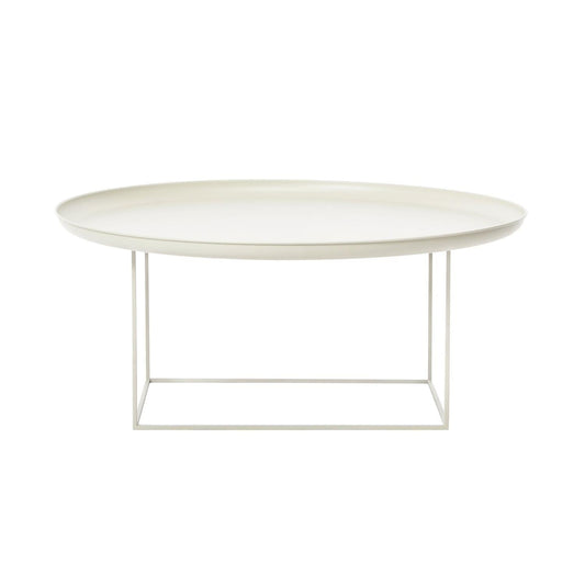 Duke Large Beistelltisch/Couchtisch Ø 90cm Weiß