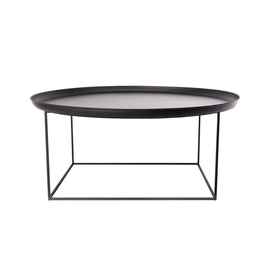Duke Large Beistelltisch/Couchtisch Ø 90cm Schwarz