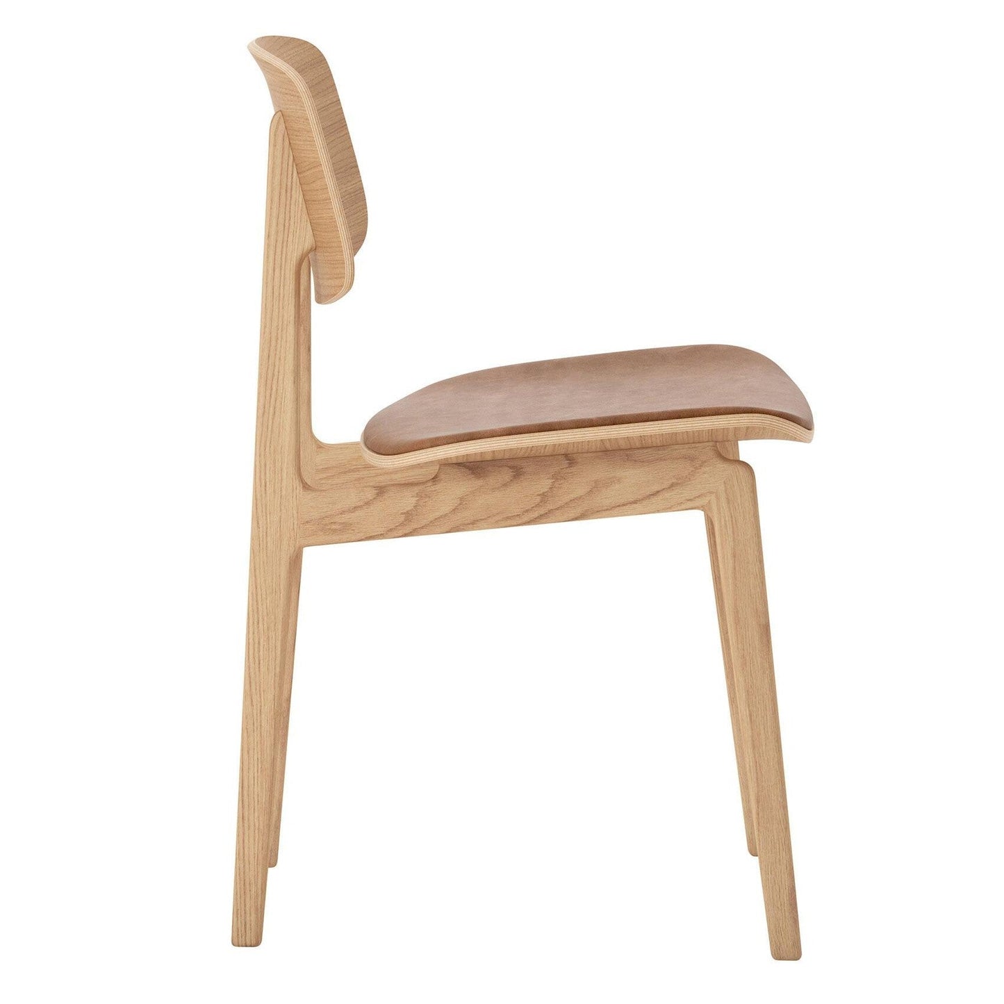 NY11 Dining Chair Leder Gestell Eiche Natur Natur