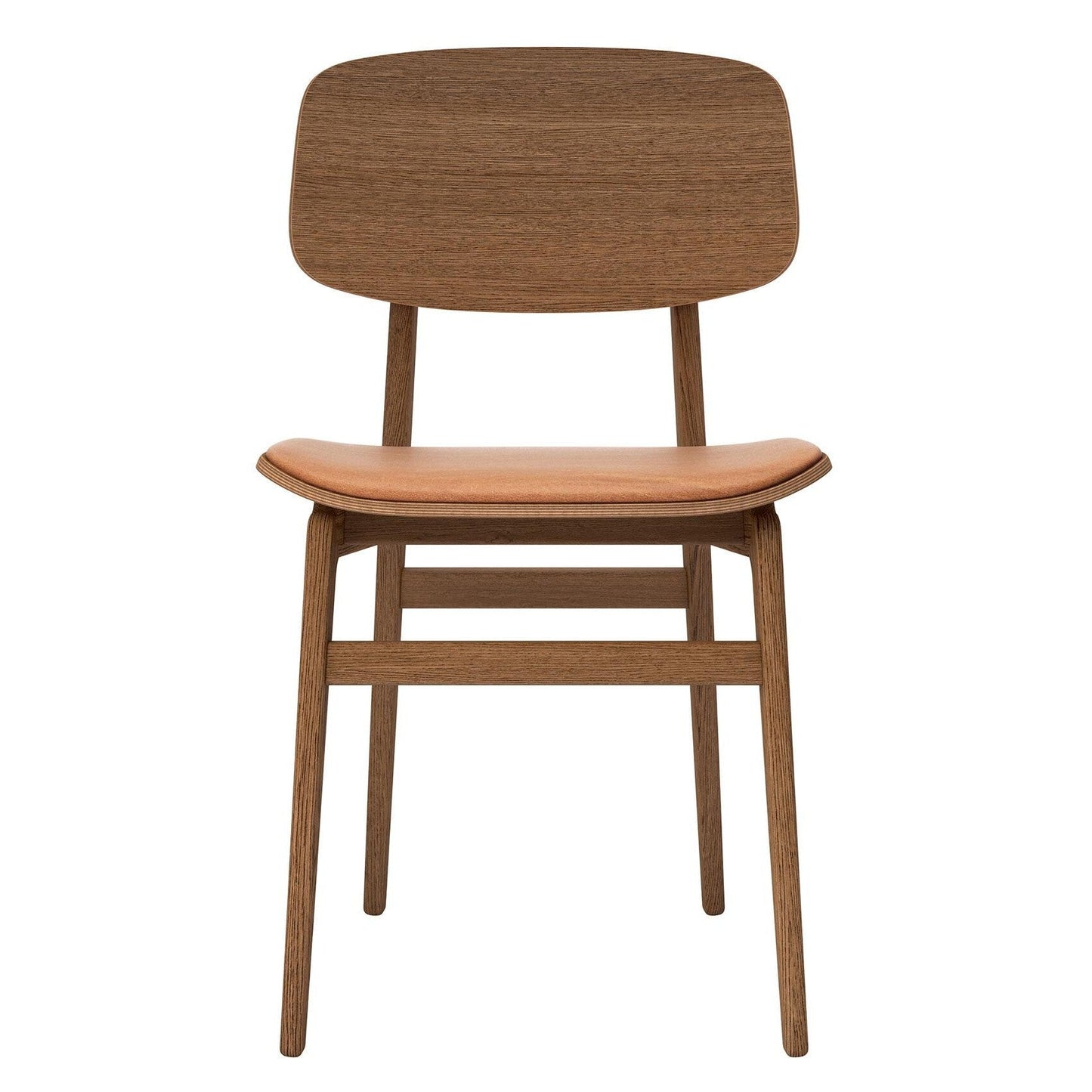 NY11 Dining Chair Leder Gestell Eiche geäuchert