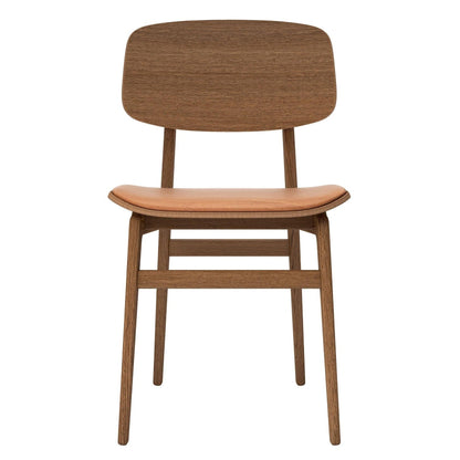 NY11 Dining Chair Leder Gestell Eiche geäuchert