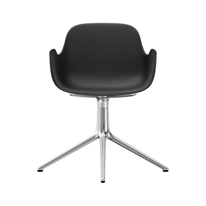 Form Drehstuhl mit Armlehnen 4L Alu Schwarz