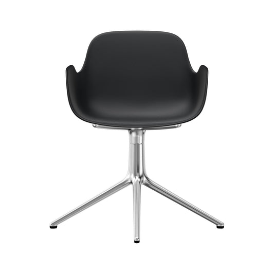 Form Drehstuhl mit Armlehnen 4L Alu Schwarz