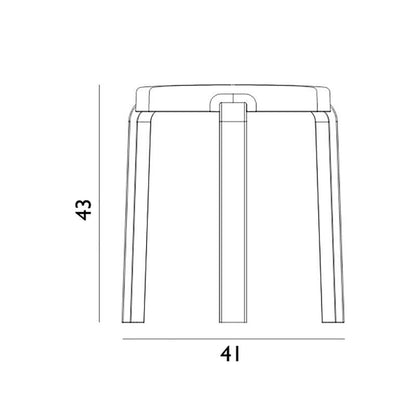 Tap Hocker Gestell Eiche