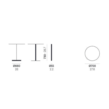 Elliot 5470 Gartentisch Ø 70cm