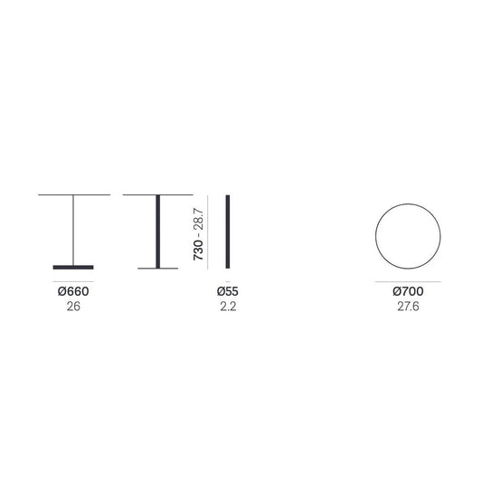 Elliot 5470 Gartentisch Ø 70cm