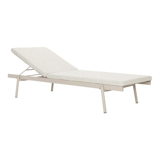 Rail Sonnenliege mit Auflage Natur