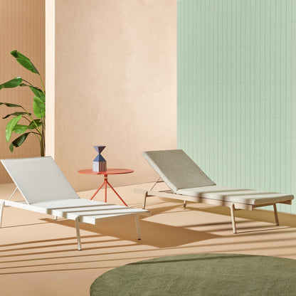 Rail Sonnenliege mit Auflage Natur