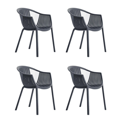 Tatami 306 Gartenarmlehnstuhl 4er Set Anthrazit