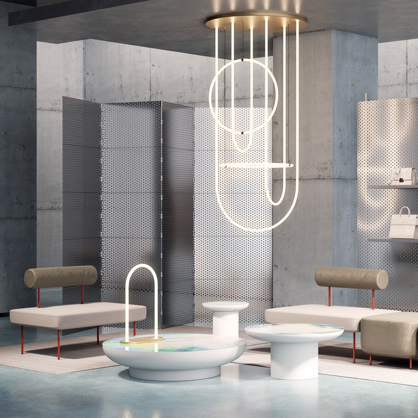 Francis Large Mirror Couchtisch Weiß