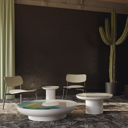 Francis Tall Mirror Beistelltisch Weiß