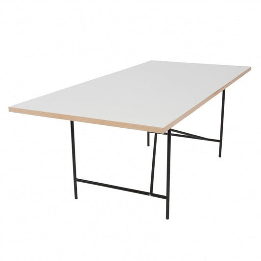 Eiermann 1 Tisch 180x90cm Gestell mittig Schwarz