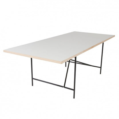 Eiermann 1 Tisch 200x90cm Gestell mittig Schwarz