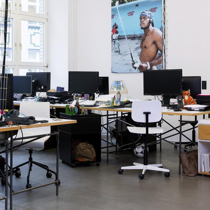 Eiermann 2 Tischgestell 135x78x66cm exzentrisch Schwarz