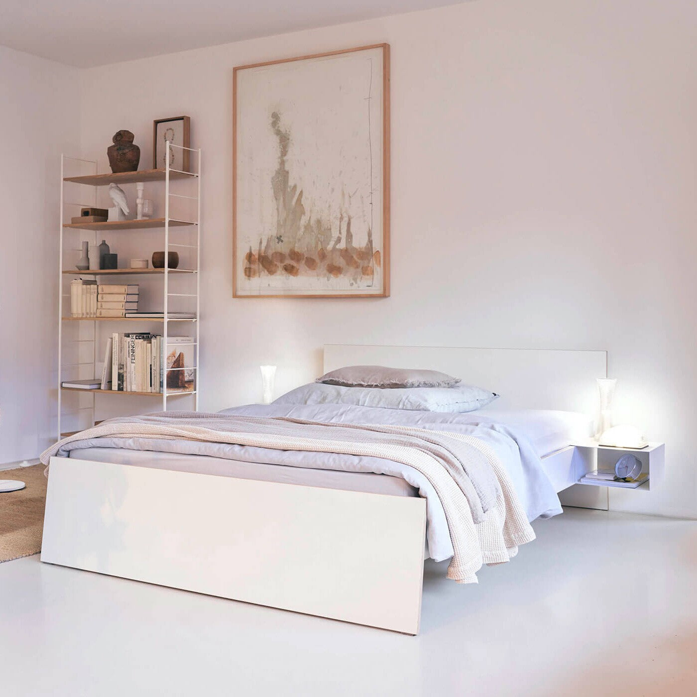 Stockholm Doppelbett 180x200cm mit Kopfteil Weiß
