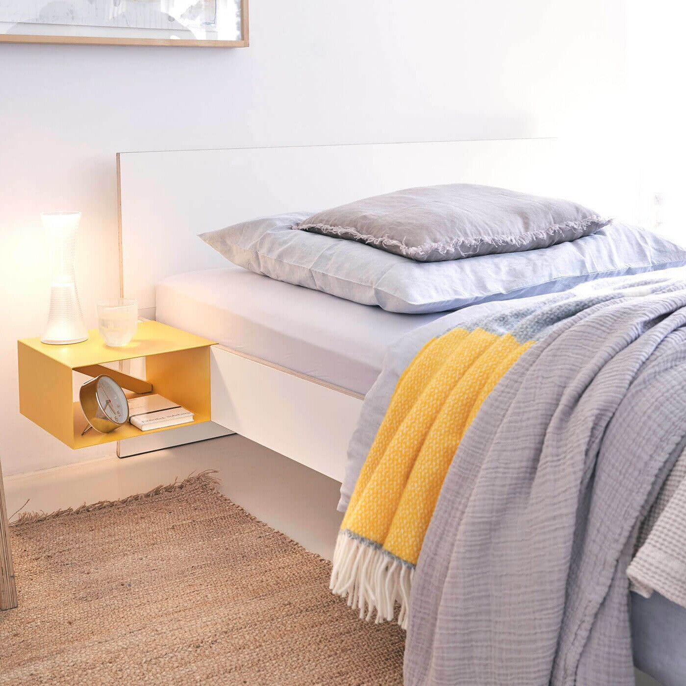 Stockholm Doppelbett 180x200cm mit Kopfteil Weiß