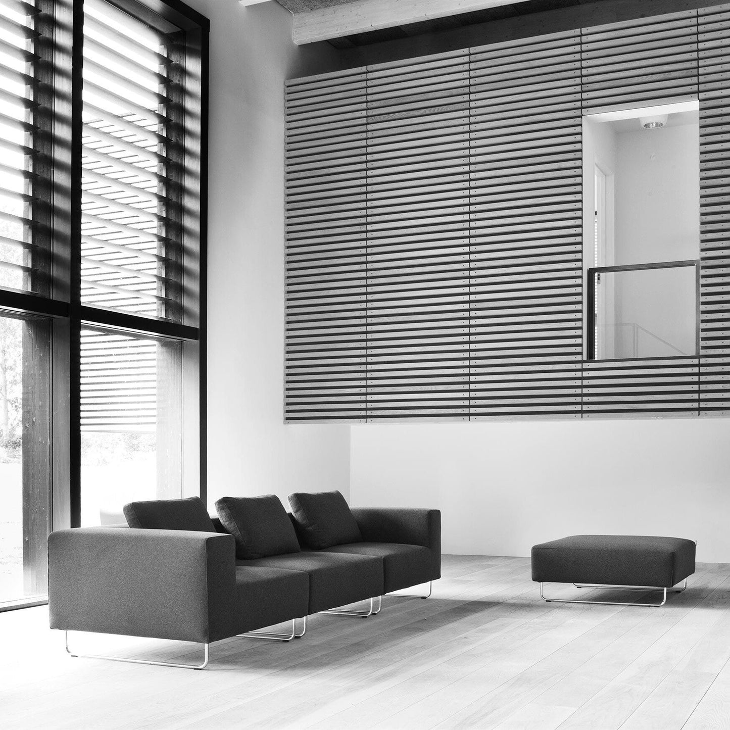 Ohio Hocker/Ottomane 98x42x98cm Anthrazit