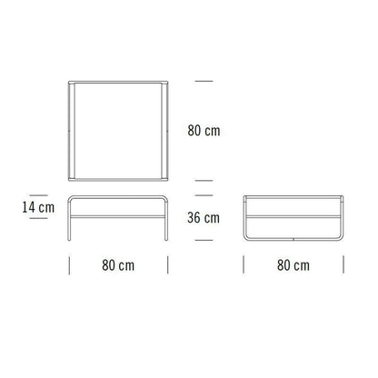 B 20/1 Couchtisch/Beistelltisch Esche Weiß