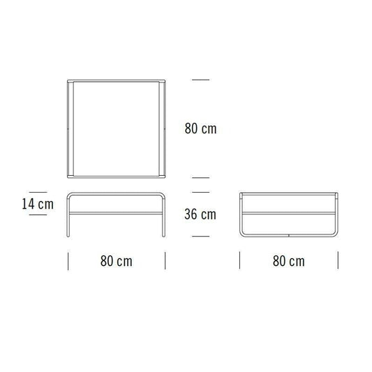 B 20/1 Couchtisch/Beistelltisch Esche Weiß