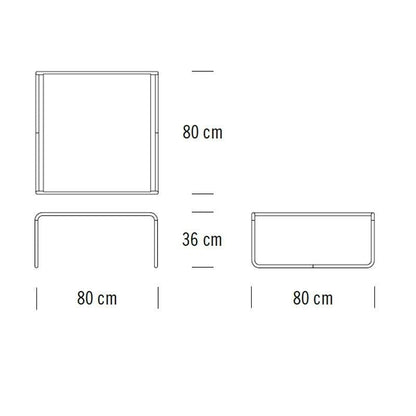 B 20 Couchtisch/Beistelltisch Esche Weiß